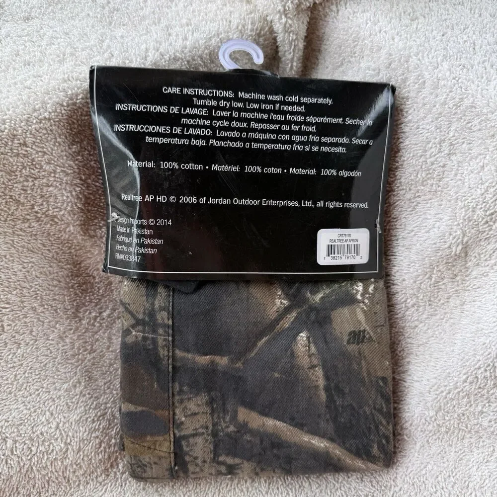 NWT Realtree AP Camo Unisex Apron Hunting BBQ Grill Kitchen Adjustable Cotton